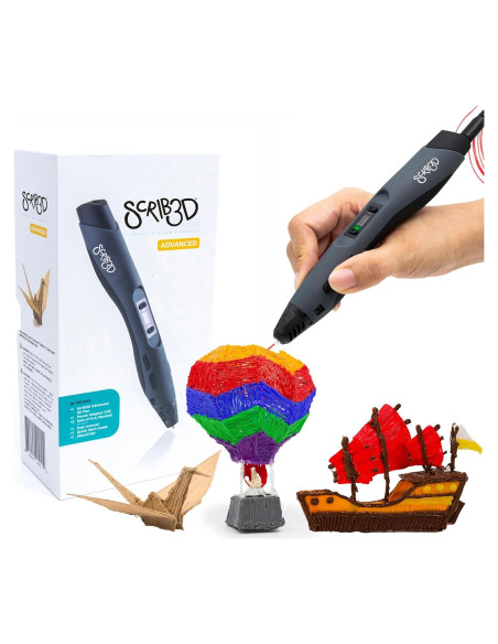 Bolígrafo 3D SCRIB3D Avanzado con 6 m de Filamento y Guía Bolígrafo 3D SCRIB3D Avanzado con 6 m de Filamento y Guía