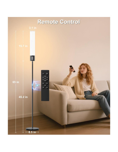 Lámpara de Pie Inteligente Luckystyle HX-828 RGBICW 1500LM