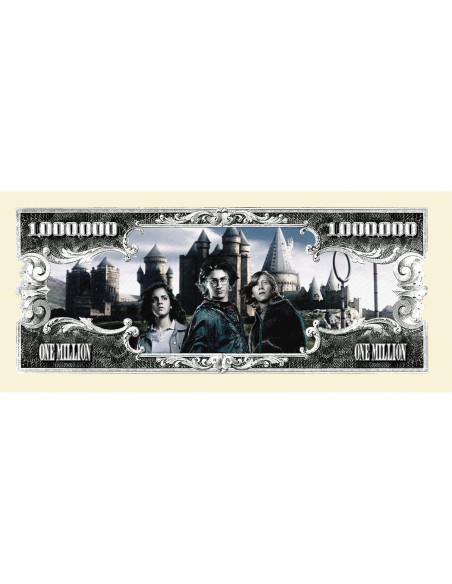 Billete Coleccionable Harry Potter 1 Millón en Soporte - Regalo Fans Billete Coleccionable Harry Potter 1 Millón en Soporte - Regalo Fans
