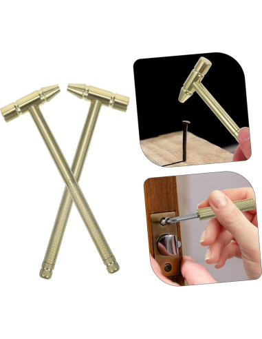 Martillo de Latón Macizo Veemoon Mini para Reparación de Relojes