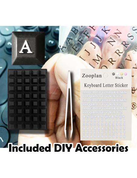 Etiquetas de Teclado Elevadas MERFUNTO 40 PCS Silicona Negra Etiquetas de Teclado Elevadas MERFUNTO 40 PCS Silicona Negra