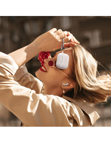 Funda de Silicona Floral Beydoa para AirPods Pro 2 Beige