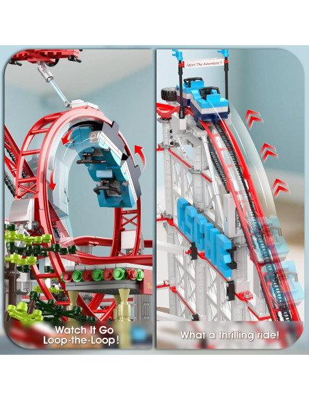 Set de Construcción Mould King 11014 Montaña Rusa Motorizada 3675 Piezas Set de Construcción Mould King 11014 Montaña Rusa Motorizada 3675 Piezas