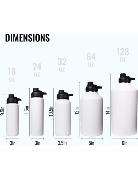 Botella de Agua Fijinhom 3.79L Acero Inoxidable con Pajilla Botella de Agua Fijinhom 3.79L Acero Inoxidable con Pajilla
