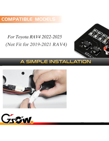 Luz LED de Maletero para Toyota RAV4 2022-2025 GSOWO Blanca