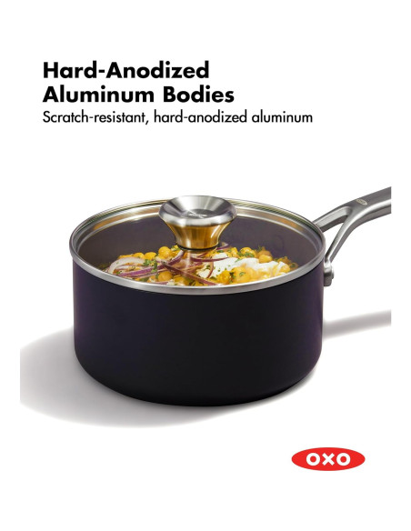 Juego de Cacerolas OXO 1.6L y 2.2L Cerámica Antiadherente Juego de Cacerolas OXO 1.6L y 2.2L Cerámica Antiadherente