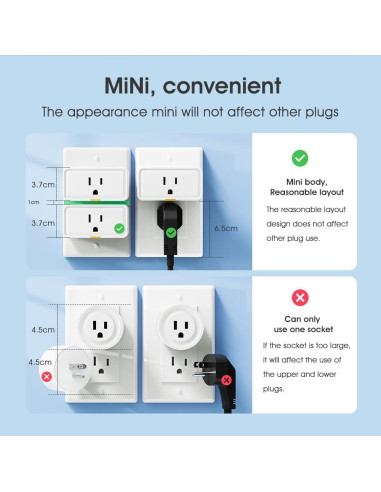 Enchufe Inteligente SMATRUL 15A Control APP y Voz 2 PCS