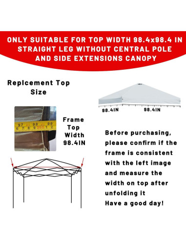 Cubierta de Reemplazo para Carpa 2.5x2.5m MQoutdoor Gris Plata