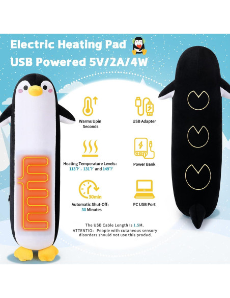 Almohadilla Calefactora Eléctrica USB Pingüino 50.8 cm Almohadilla Calefactora Eléctrica USB Pingüino 50.8 cm