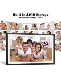 Marco de Fotos Digital 15.6" Nethgrow 32GB WiFi FHD 1080P 2