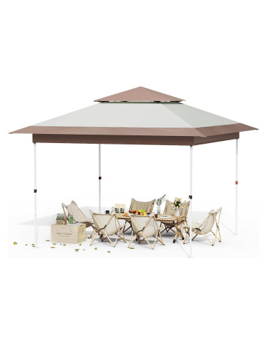 Carpa Pop Up Arlopu 3.66m x 3.66m Caqui Resistente al Agua