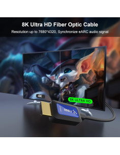 Cable HDMI 2.1 de fibra óptica GeoHN.G 3m 8K 60Hz 48Gbps 2