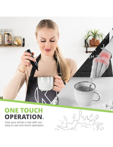 Espumador de Leche Recargable Oliver's Kitchen - 12W, Negro Espumador de Leche Recargable Oliver's Kitchen - 12W, Negro