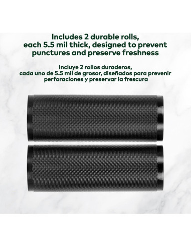 Rollos de Sellado al Vacío Stash Proof 11" x 50' 2 Paquete