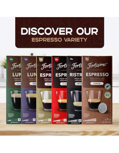 Cápsulas de Espresso FORTISIMO - 100 Unidades - Nespresso