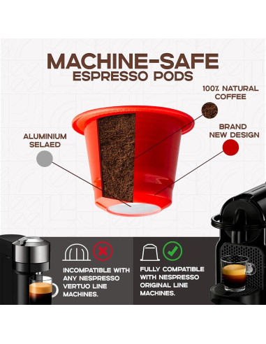 Cápsulas de Espresso FORTISIMO - 100 Unidades - Nespresso
