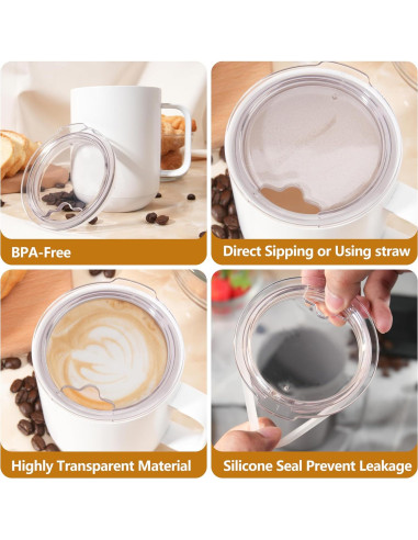 Tapa de Reemplazo Kiicii para Ember Smart Mug 10oz Mejorada