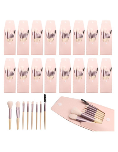 Set de 16 Brochas de Maquillaje Olutacot Viaje Beige