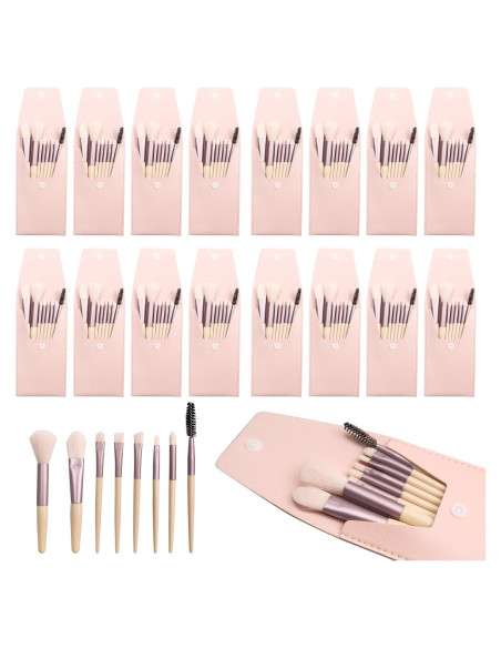 Set de 16 Brochas de Maquillaje Olutacot Viaje Beige Set de 16 Brochas de Maquillaje Olutacot Viaje Beige