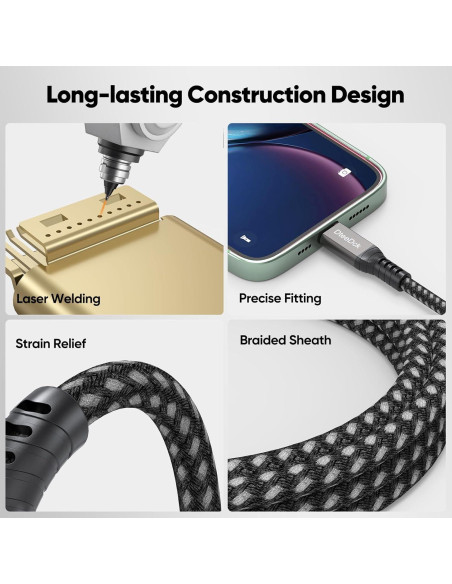 Cable USB C 3.2 Gen 2 3m DteeDck 4K 60Hz 20Gbps 100W Cable USB C 3.2 Gen 2 3m DteeDck 4K 60Hz 20Gbps 100W