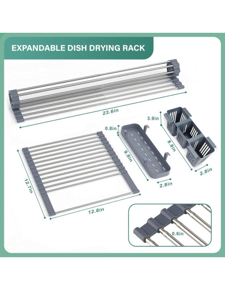 Escurridor de Platos Plegable Hobychild 57.9 x 43.9 cm Acero Inoxidable Escurridor de Platos Plegable Hobychild 57.9 x 43.9 cm Acero Inoxidable