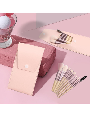 Set de 16 Brochas de Maquillaje Olutacot Viaje Beige