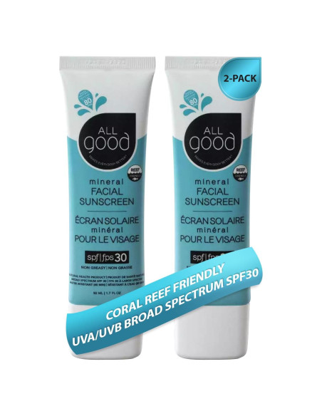 Loción Mineral Facial All Good SPF 30 - Hidratante 2-Pack Loción Mineral Facial All Good SPF 30 - Hidratante 2-Pack