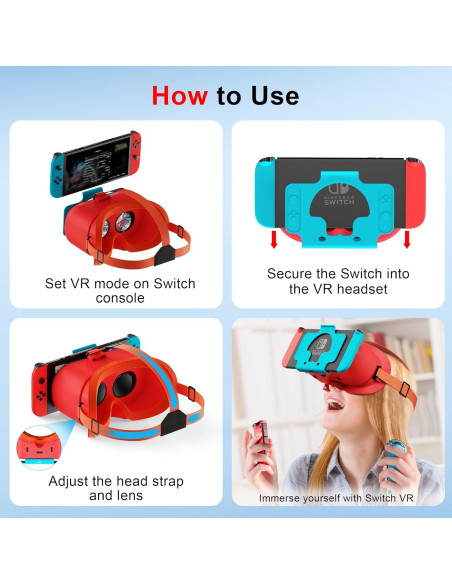 Auriculares VR STARTRC para Nintendo Switch y OLED, Lentes HD Auriculares VR STARTRC para Nintendo Switch y OLED, Lentes HD