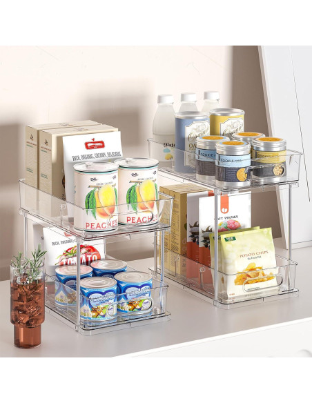 Organizador Bajo el Fregadero Delamu 2 Niveles Transparente Organizador Bajo el Fregadero Delamu 2 Niveles Transparente