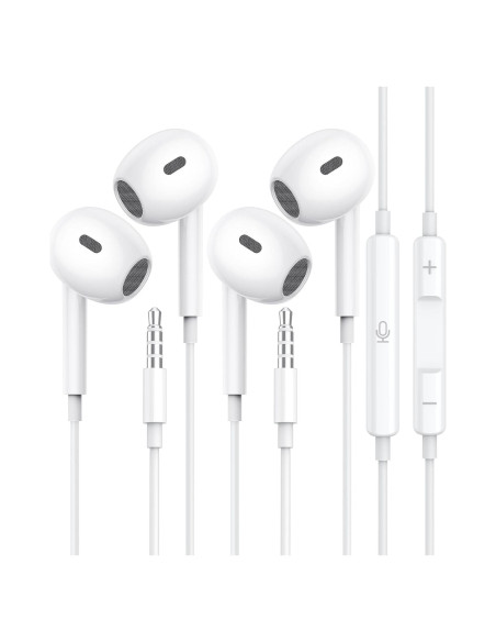 Auriculares con cable Tiloqua 3.5mm HiFi 2 paquetes Auriculares con cable Tiloqua 3.5mm HiFi 2 paquetes