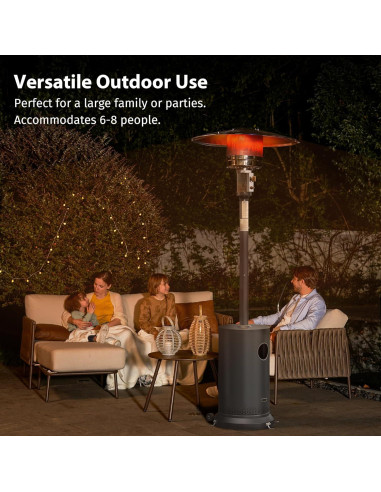 Calentador de Patio EAST OAK 50,000 BTU Propano Negro