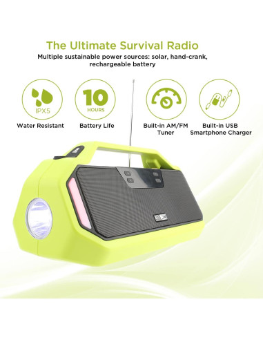 Radio de Emergencia Altec Lansing StormChaser Bluetooth 10h