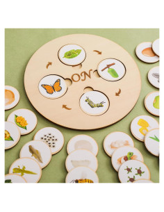 Bandeja de Ciclo de Vida de Madera Samonyed - 40 Piezas