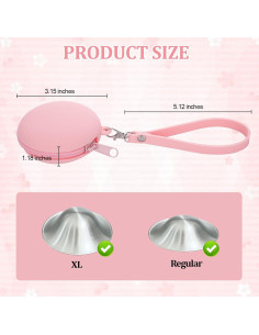 Funda de Silicona Rosa para Protectores de Pezones - Almacenamiento 2