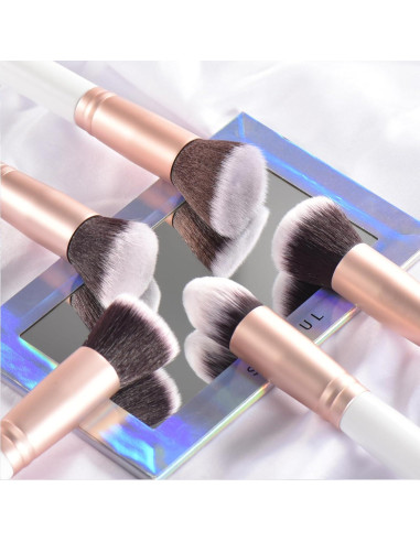 Set de 14 Pinceles de Maquillaje Blancos YJ-Anyue