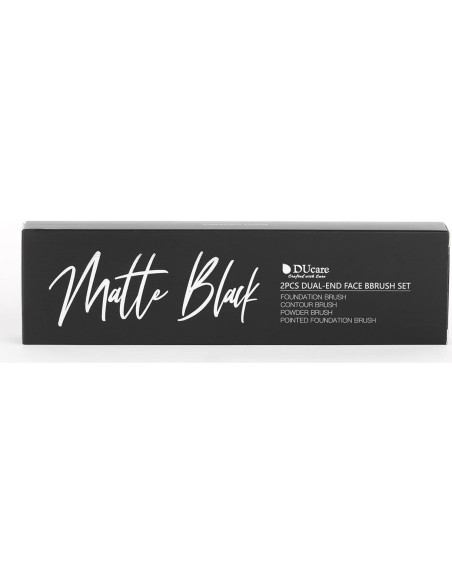 DUcare Juego de Brochas de Maquillaje Doble Punta 2 Pcs Negro DUcare Juego de Brochas de Maquillaje Doble Punta 2 Pcs Negro