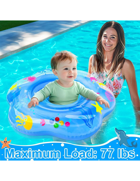 Flotador de piscina para bebés AMENON 65 cm azul seguro Flotador de piscina para bebés AMENON 65 cm azul seguro