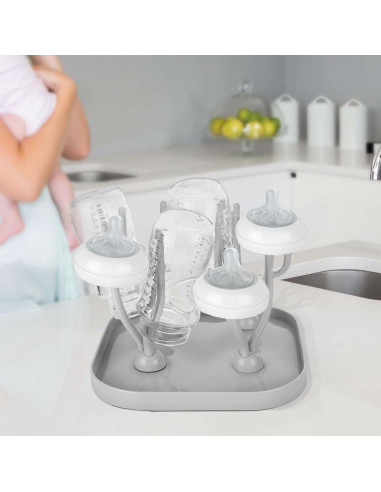 Soporte para Secar Biberones Lulyboo Gris - 16 Biberones