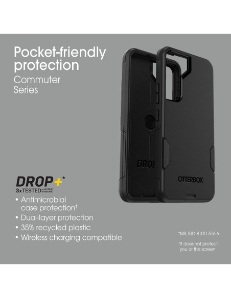 Funda OtterBox Commuter para Galaxy S22 - Negra, Delgada y Resistente Funda OtterBox Commuter para Galaxy S22 - Negra, Delgada y Resistente