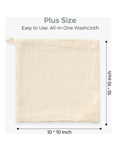 Paños de Baño Suaves Momcozy - 5 Unidades 25.4x25.4 cm