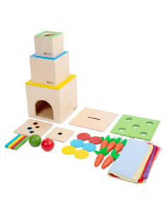Kit de Juego Montessori 6 en 1 Adena para Bebés 6-12 Meses