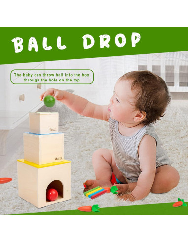 Kit de Juego Montessori 6 en 1 Adena para Bebés 6-12 Meses
