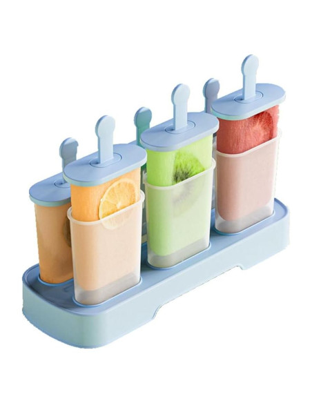 Juego de Moldes para Paletas Honsen 6 Piezas Libre BPA Juego de Moldes para Paletas Honsen 6 Piezas Libre BPA