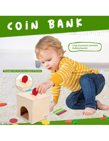 Kit de Juego Montessori 6 en 1 Adena para Bebés 6-12 Meses