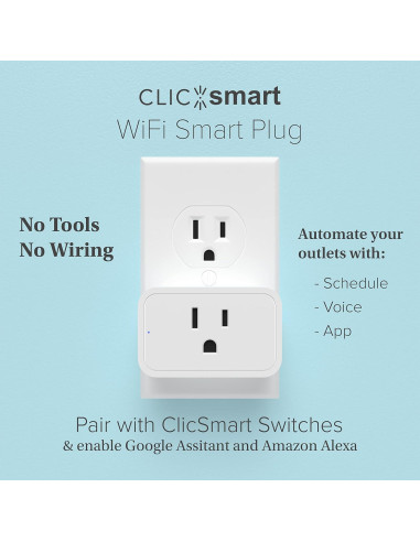 Enchufe Inteligente ClicSmart WiFi Blanco Compatible Alexa