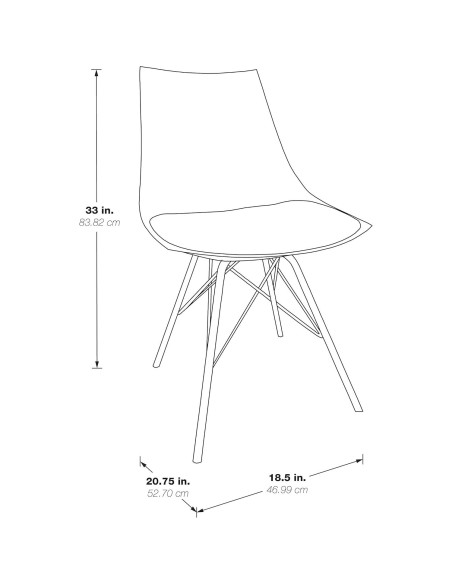 Silla Cubo Oakley OSP Home Furnishings, Cuero Sintético Gris Silla Cubo Oakley OSP Home Furnishings, Cuero Sintético Gris