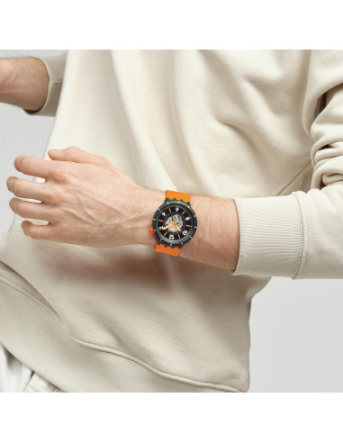 Reloj Unisex Swatch Big Bold Bioceramic Naranja 47mm