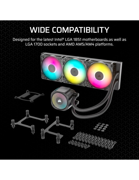 Enfriador de CPU Líquido CORSAIR Nautilus 360mm AIO ARGB Enfriador de CPU Líquido CORSAIR Nautilus 360mm AIO ARGB
