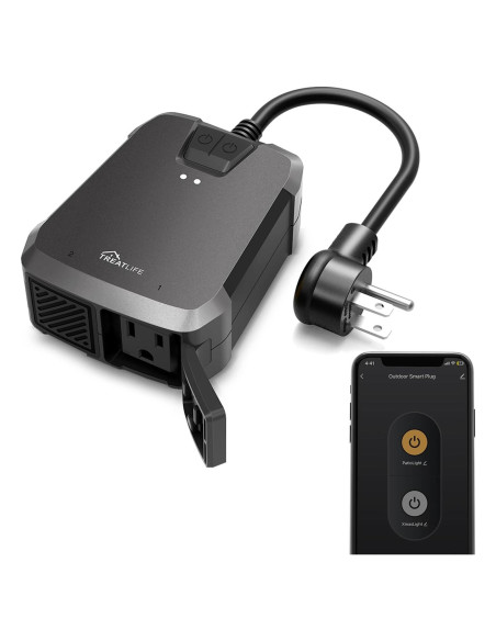 Enchufe Inteligente Exterior TREATLIFE 2 Salidas IP64 WiFi Enchufe Inteligente Exterior TREATLIFE 2 Salidas IP64 WiFi