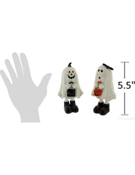 Set de 2 Figuras de Fantasmas de Halloween The Bridge 14 cm Set de 2 Figuras de Fantasmas de Halloween The Bridge 14 cm